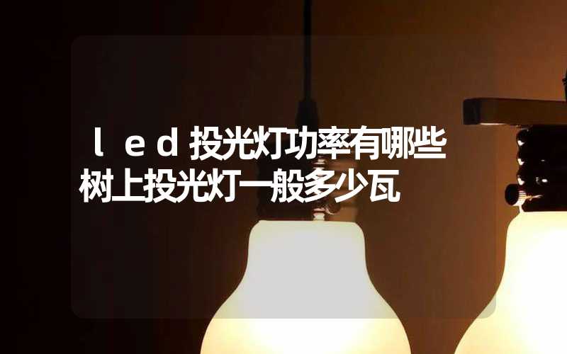 led投光灯功率有哪些 树上投光灯一般多少瓦